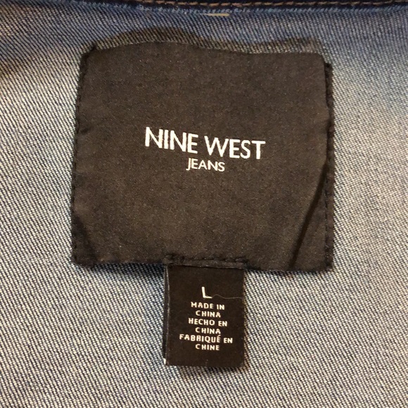 NINE WEST Jeans Denim Jacket sz L - Picture 5 of 9